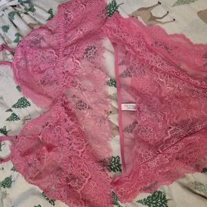 Victoria's Secret Pink Lace Bralette and Panty Set